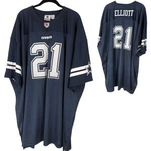 Dallas Cowboys Ezekiel Elliott #21 Jersey Navy Blue 5XL NFL Authentic Apparel